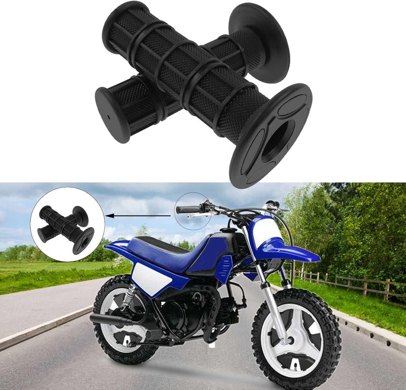 FLYPIG Universal 22mm 7/8" Motorcycle Handlebar Grips Bike Grips Non Slip Rubber Hand Grips for Honda Yamaha Suzuki Kawasaki KLX CRF YZF XR Polaris Arctic Cat Off Road Dirt Bike Handle Grips Black - Image 4